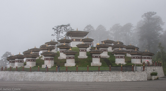 Stupas at the mountain pass, this is at 3,100 meters before going in to the next valley.