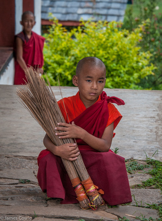 Young monk at the fertility monastery this morning.