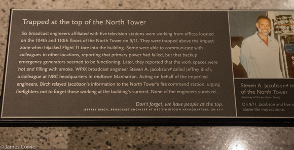 Memorial to men working in tower on 911