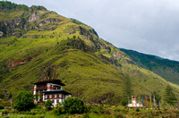 A countryside monastery as we drive toward Thimphu.