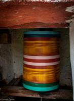 This water driven prayer wheel was in the middle of one of the rice fields.