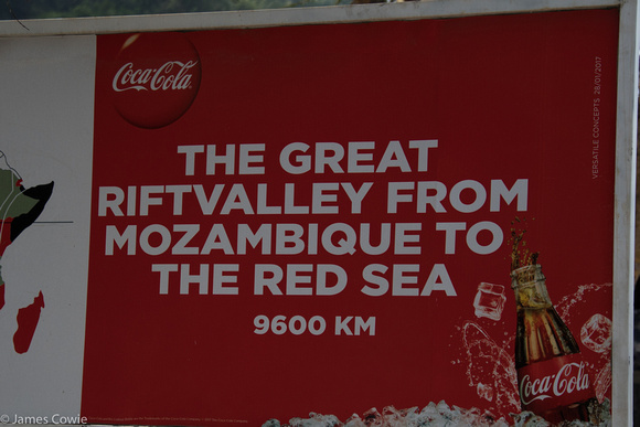 Sign about the rift valley.