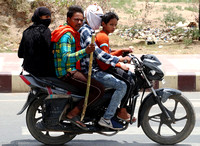 Four on a motorcycle isn’t that rare in India!