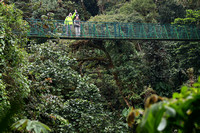 Doug and Minor high on a long hanging bridge at Selvatura Park.