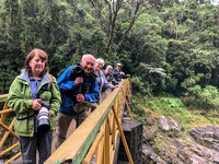 Karen, Fraook, Brian, Janice and Ray on the footbridge.