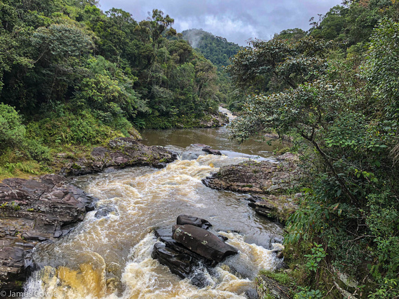 Another view of the falls from the foot bridge.